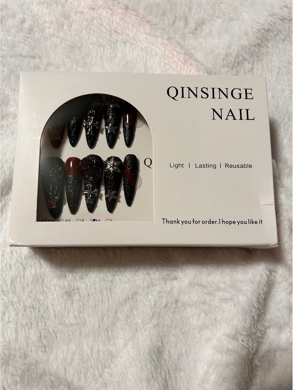 Qinsinge Gothic Style Press-On Nails
